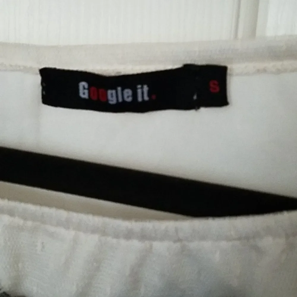 Google It Women’s Blouse Size Small White Black Trim Long Sleeve Top